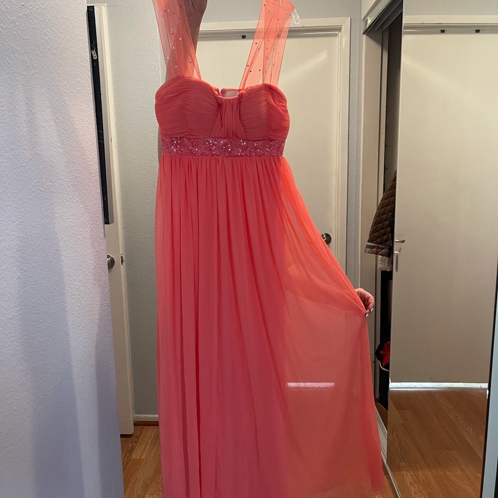 Evening gown coral pink size 4